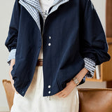 Casual Stylish Faux Layered Jacket
