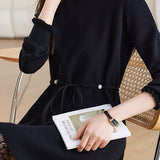 Exquisite Elegant Pearl Neckline Waist-Defined Dress