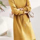 Exquisite Elegant Pearl Neckline Waist-Defined Dress