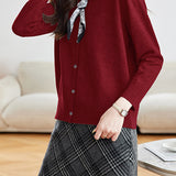 Minimalist Lapel Knitted Cardigan