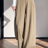 Casual Versatile Pleated Wide-leg Pants