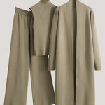 Casual Minimalist Sleeveless Vest 3-Piece Set - liwisi