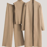 Casual Minimalist Sleeveless Vest 3-Piece Set - liwisi