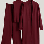 Casual Minimalist Sleeveless Vest 3-Piece Set - liwisi