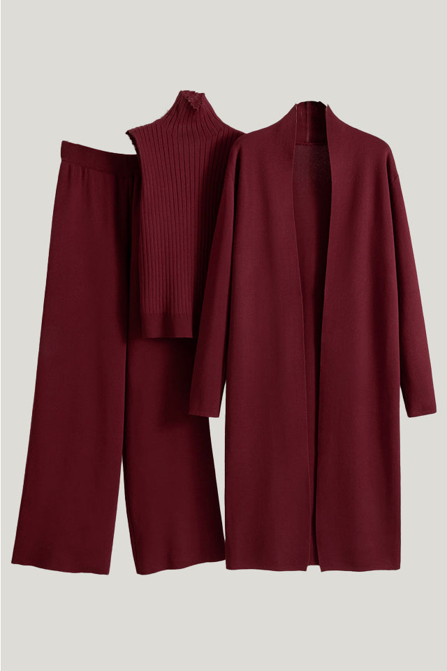 Casual Minimalist Sleeveless Vest 3-Piece Set - liwisi