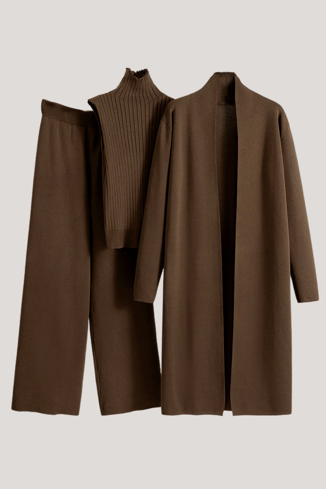 Casual Minimalist Sleeveless Vest 3-Piece Set - liwisi