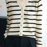 Casual Versatile Lapel Knitted Cardigan