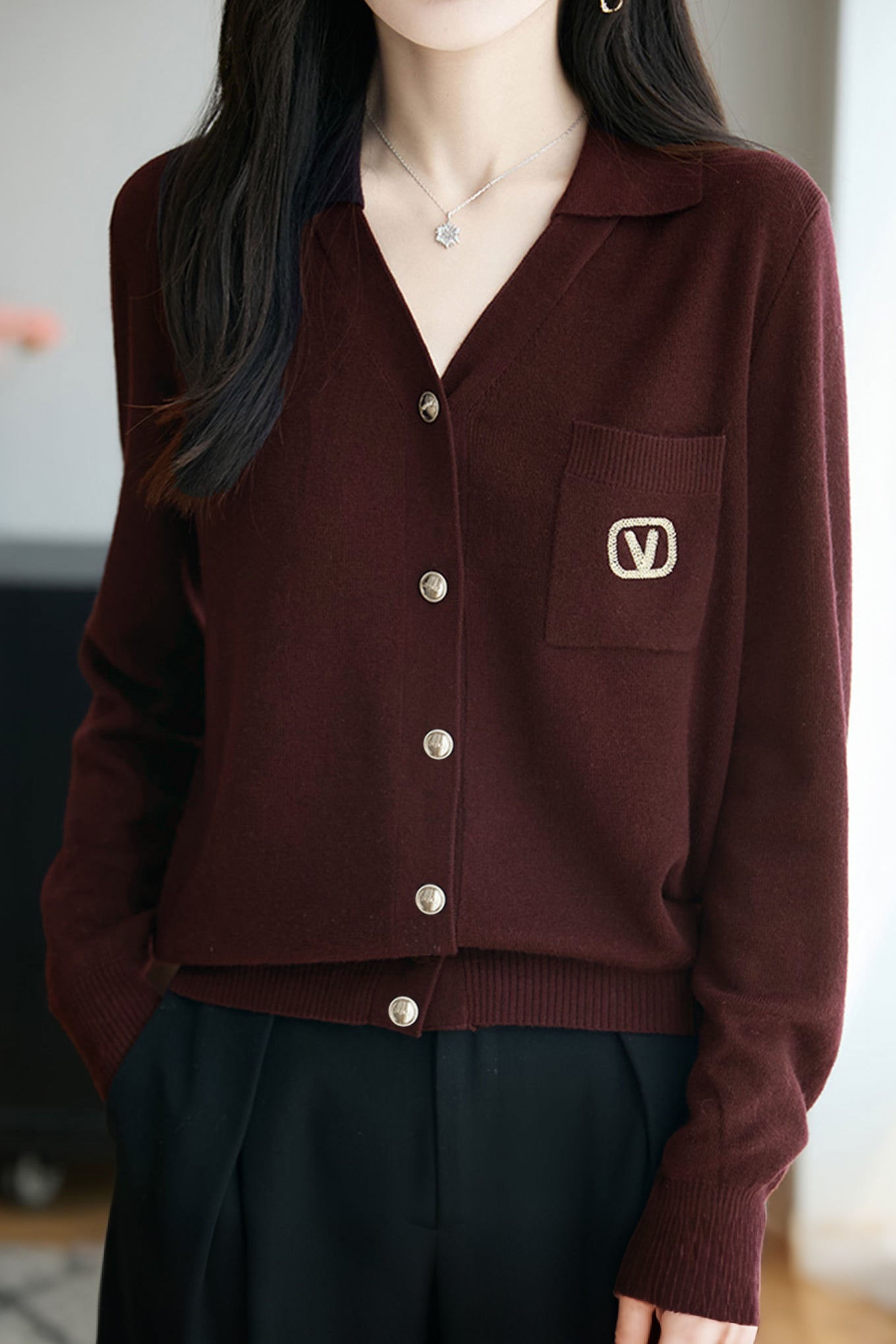 Casual Versatile Lapel Knitted Cardigan - liwisi