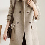 Casual Versatile Mid-Length Lapel Woolen Coat - liwisi
