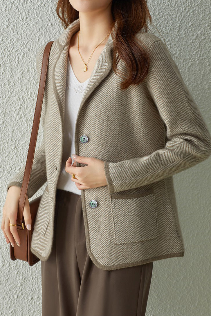 Casual Versatile Suit Collar Short Coat - liwisi