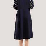 Casual Versatile Polka Dot Long-Sleeve Paneled Dress - liwisi