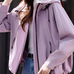 Casual Minimalist Hooded Short Jacket - liwisi