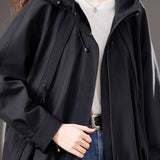 Casual Minimalist Hooded Short Jacket - liwisi