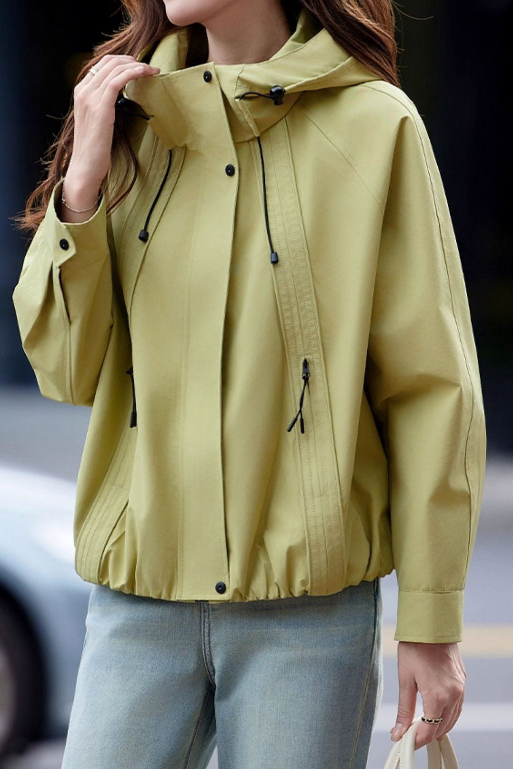 Casual Minimalist Hooded Short Jacket - liwisi