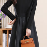 Casual Versatile Crew Neck Solid-Color Dress - liwisi