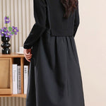 Casual Versatile Crew Neck Solid-Color Dress - liwisi