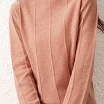 Casual High-Neck Solid-Color Ribbed Lurex Knitted Top - liwisi