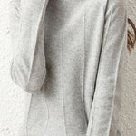 Casual High-Neck Solid-Color Ribbed Lurex Knitted Top - liwisi