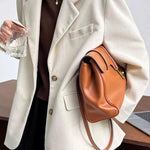 Casual Commuter Corduroy Long-Sleeve Regular-Shoulder Suit Jacket - liwisi