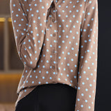 Casual Versatile Polka Dot Long-Sleeve Lapel Shirt