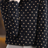 Casual Versatile Polka Dot Long-Sleeve Lapel Shirt