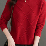 Half-High Neck Knit Base Layer Top