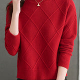 Half-High Neck Knit Base Layer Top
