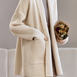 Casual Versatile Solid Color Open Cardigan without Buttons