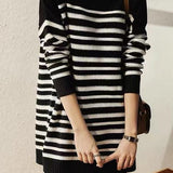 Casual Versatile Striped Knitted Dress