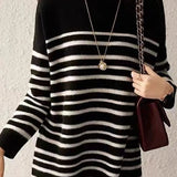 Casual Versatile Striped Knitted Dress