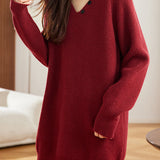 Casual Versatile Scarf-Collar Long Sweater