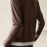 Casual Commuter Fake Two-Piece T-Shirt Pullover Color-Block Shirt