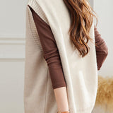 Casual Versatile Solid-Color V-Neck Vest