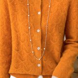 Casual Versatile Circle-Patterned Hollow-Out Jacquard Cardigan