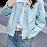 Casual Versatile Lapel Single-Breasted Jacket Coat