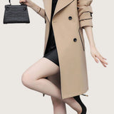 Casual Versatile Color-Block Piped Trench Coat - liwisi