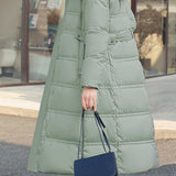 Casual Versatile Solid-Color Fur-Collar Overcoat