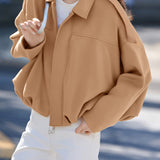 Casual Versatile Lapel Suede Jacket