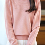 Casual Versatile Crew Neck Ribbed Hollow-Out Sweater - liwisi