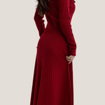 Elegant Temperament Slim-Fit Gold Thread Wheat Ear Trim Dress - liwisi