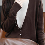 Casual Versatile Paneled Color-Block Fake Two-Piece Knitted Top