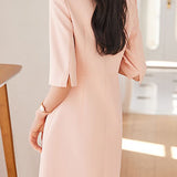 Temperament Commuter 3/4-Sleeve Blazer Dress