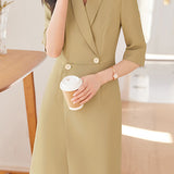 Temperament Commuter 3/4-Sleeve Blazer Dress