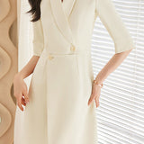 Temperament Commuter 3/4-Sleeve Blazer Dress