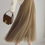 Casual Versatile Tulle A-Line Skirt - liwisi