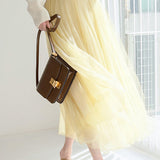 Casual Versatile Tulle A-Line Skirt - liwisi