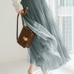 Casual Versatile Tulle A-Line Skirt - liwisi