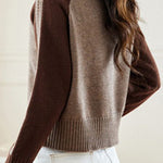 Casual Versatile Color-Block Knitted Coat - liwisi