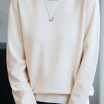 Casual Versatile Solid-Color Rhinestone Sweater - liwisi