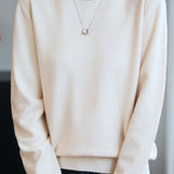 Casual Versatile Solid-Color Rhinestone Sweater - liwisi